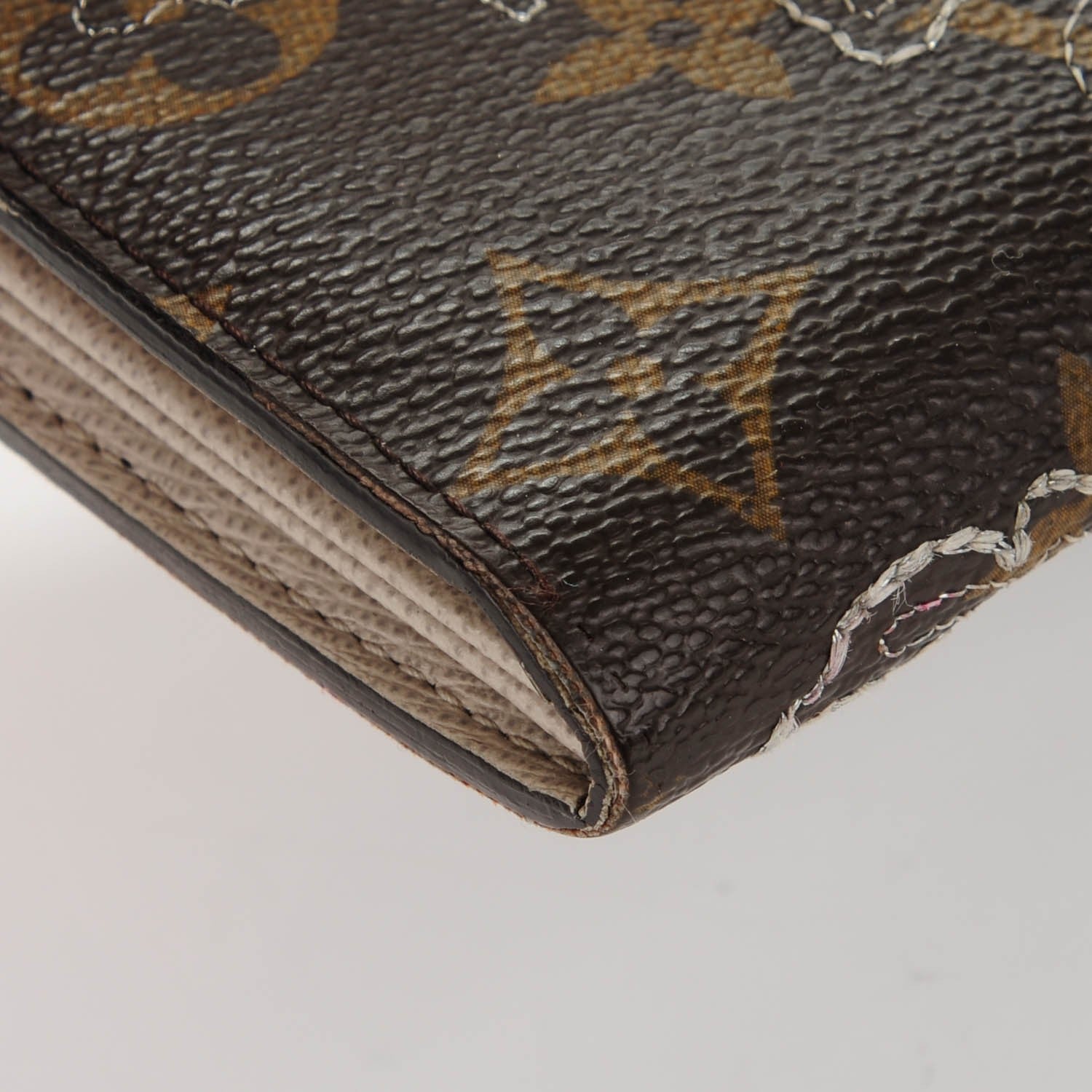 Louis Vuitton Monogram Dentelle Sarah Wallet Silver 9 of 9