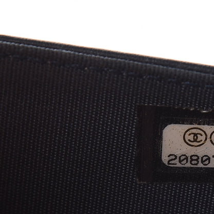 Chanel Glazed Calfskin Quilted Coco Boy Wallet On Chain WOC Blue 8 of 13