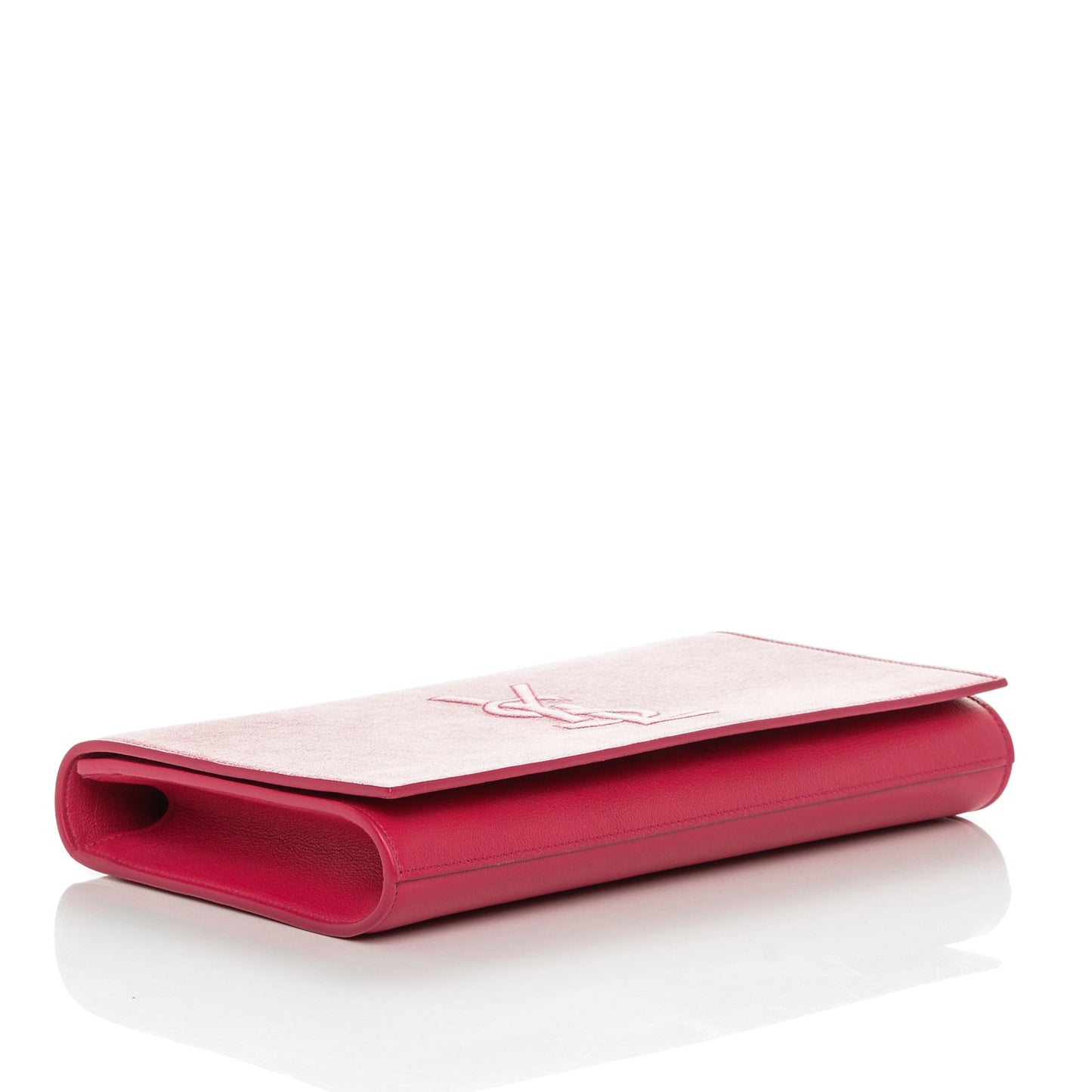 Calfskin Monogram Belle De Jour Clutch Fuchsia