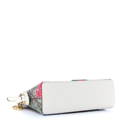 Gucci GG Supreme Monogram Flora Web GG Small Ophidia Dome Shoulder Bag White 4 of 9
