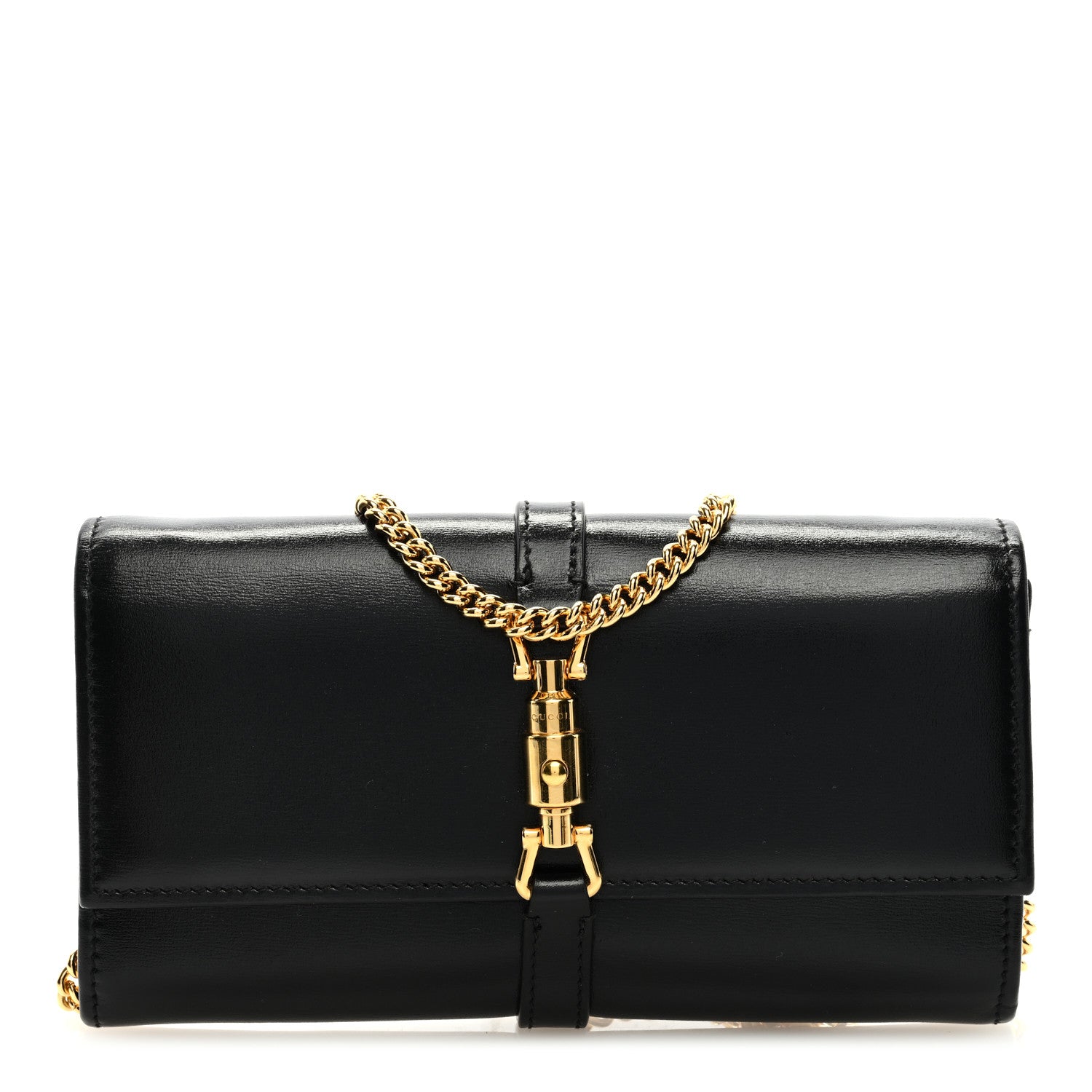 Gucci Calfskin Jackie 1961 Chain Wallet Black 1 of 8
