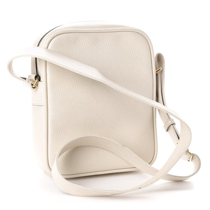 Gucci Grained Calfskin Logo Messenger Bag White 3 of 12