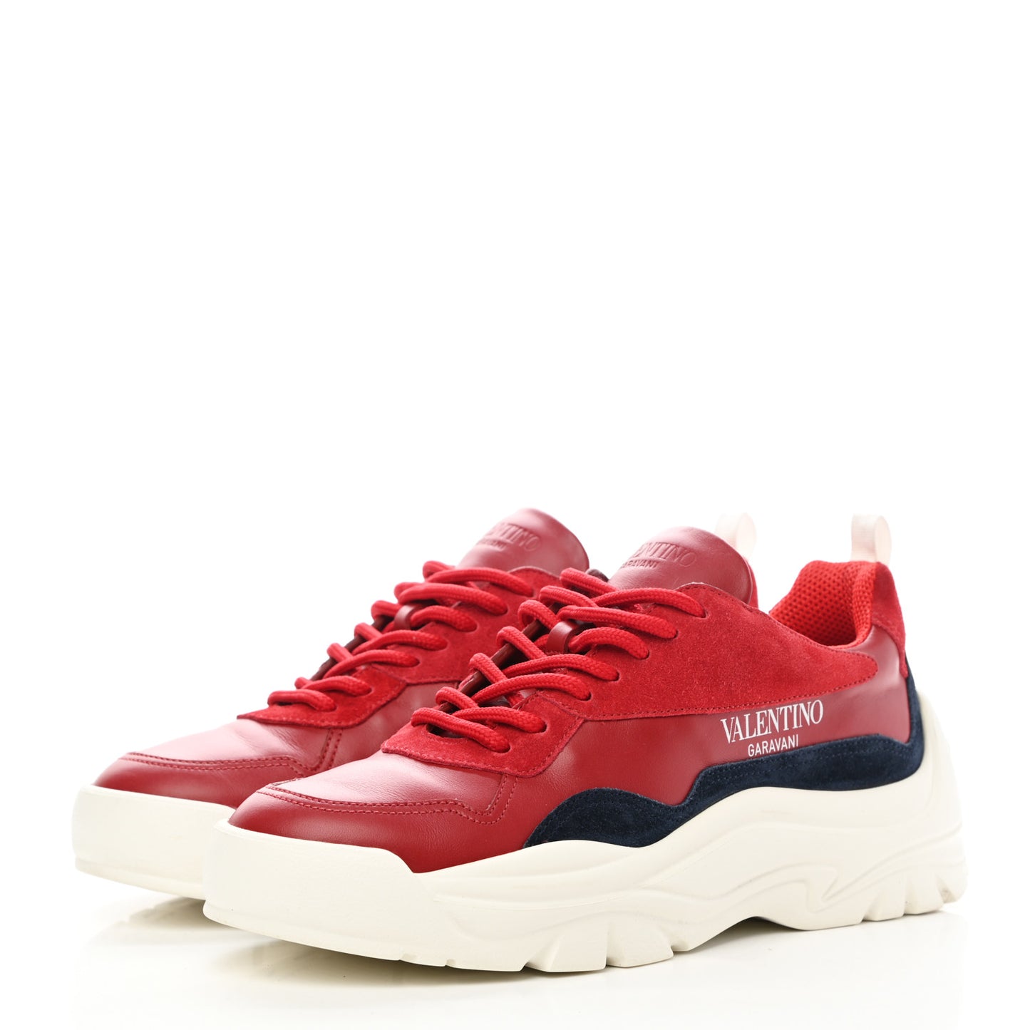 Calfskin Mens Gumboy Sneakers 39.5 Red White