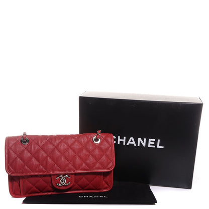 Chanel Caviar Quilted Medium French Riviera Flap Red 4 of 9