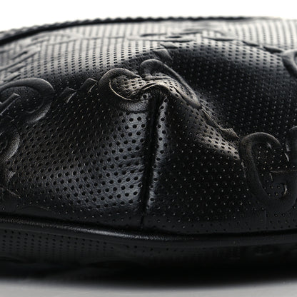 Gucci Calfskin GG Tennis Embossed Belt Bag Black 8 of 9
