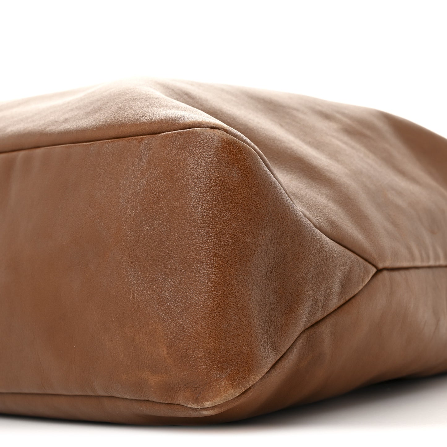 Calfskin Large Horsebit Chain Hobo Brown