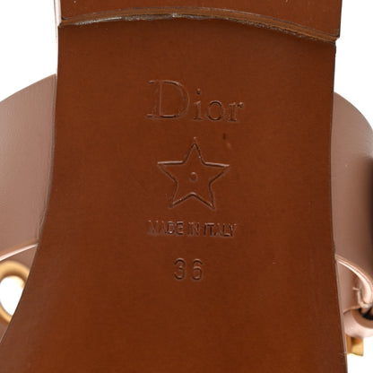 Christian Dior Calfskin D-Dior Slide Sandals 36 Rose De Vents 6 of 9