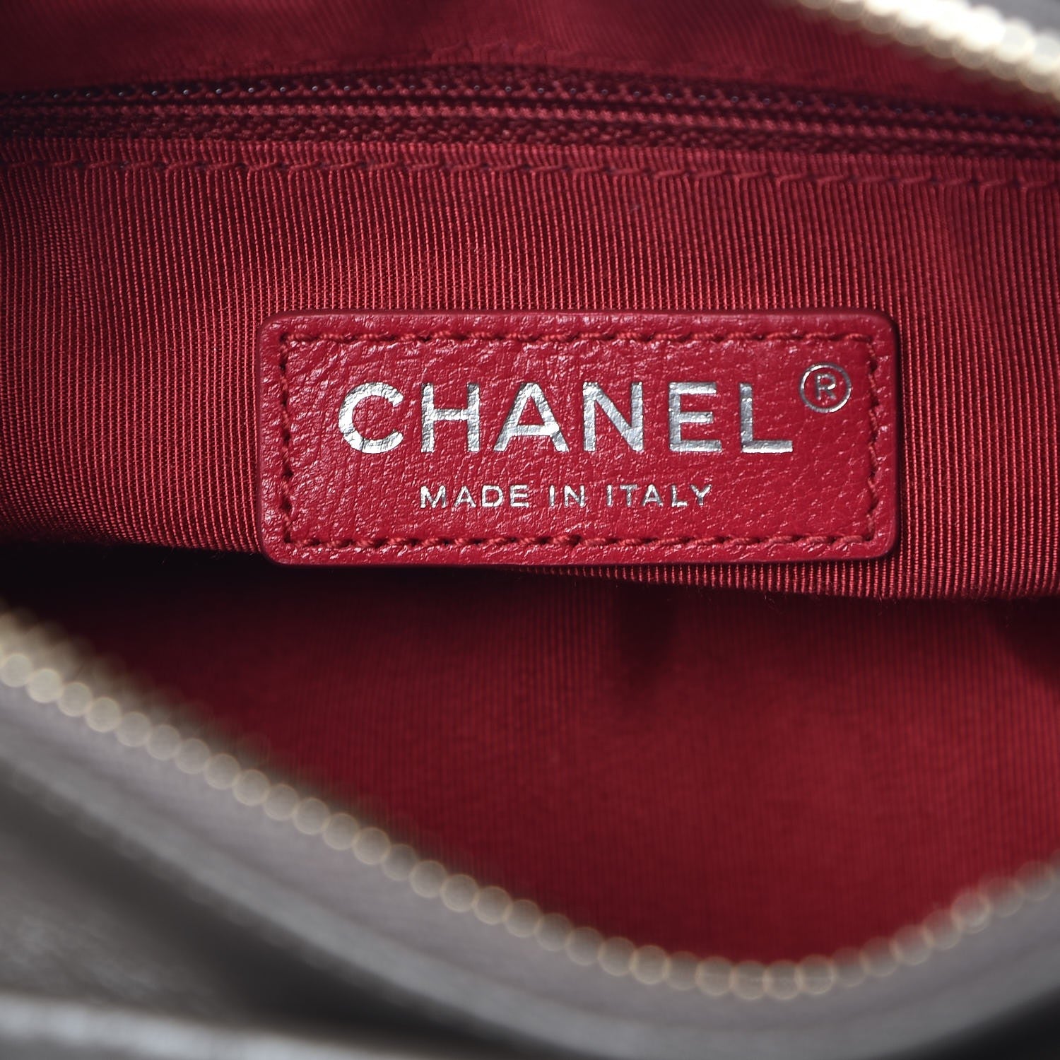 Chanel Aged Calfskin Quilted Small Gabrielle Hobo Grey 6 of 7
