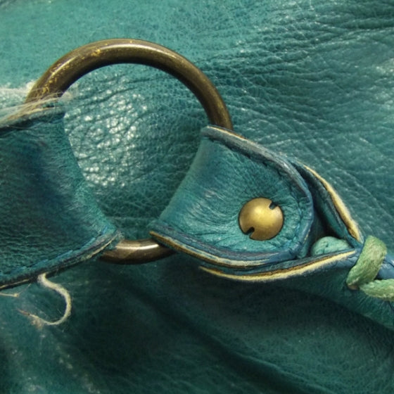 Leather Day Hobo Turquoise