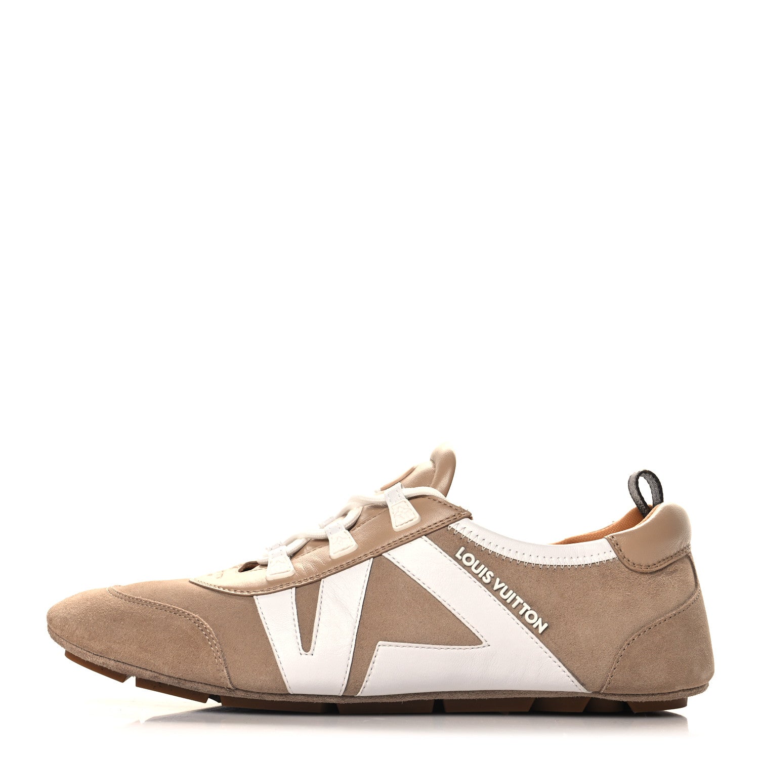 Louis Vuitton Suede Calfskin LV Sneakerina 41 Hazelnut Brown