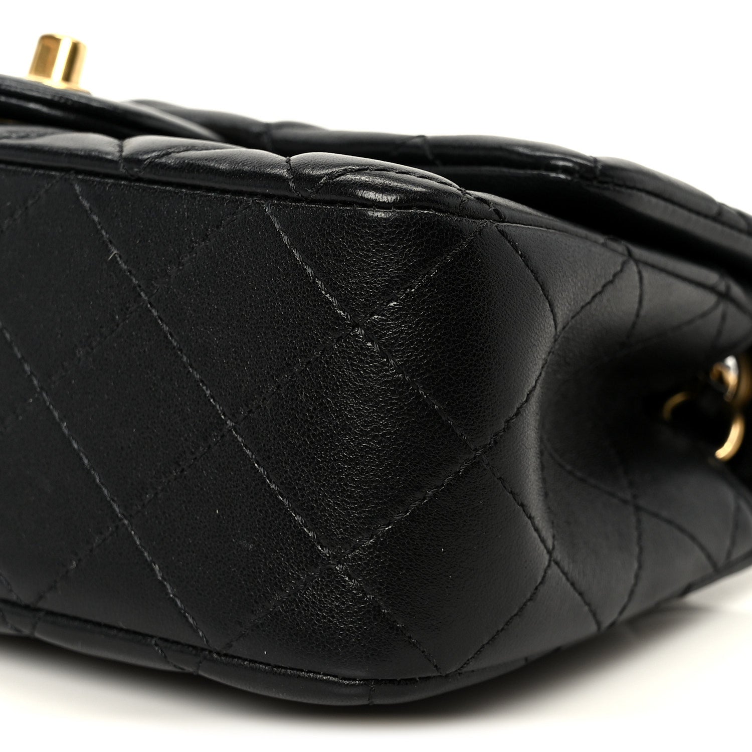 Chanel Lambskin Quilted Mini Rectangular Pearl Crush Flap Black 11 of 12