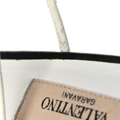 Valentino Garavani Calfskin Free Rockstud Ankle T-Strap Sandals 39 Black Optic White 10 of 11