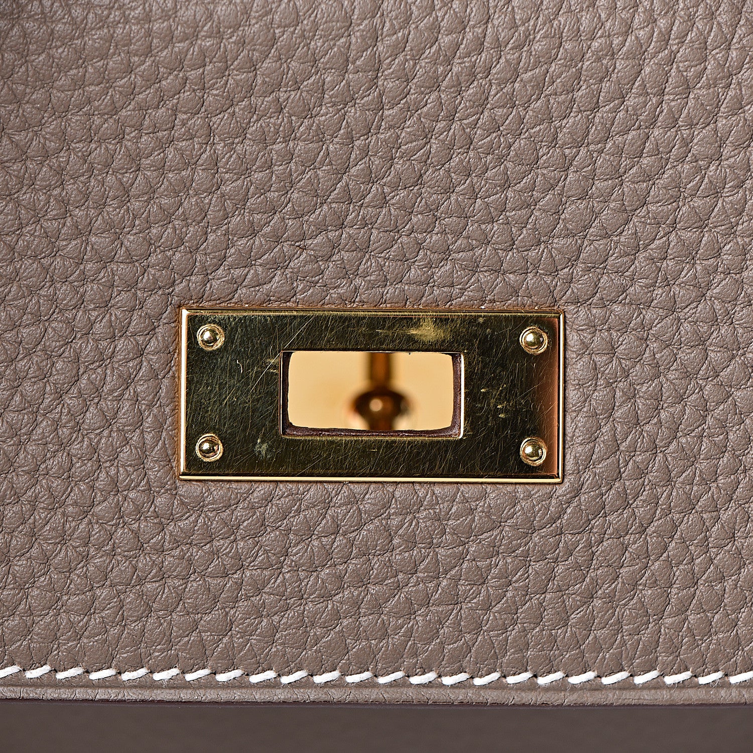 Hermes Togo Kelly Retourne 28 Etoupe 18 of 38