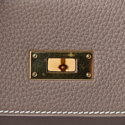 Hermes Togo Kelly Retourne 28 Etoupe 18 of 38