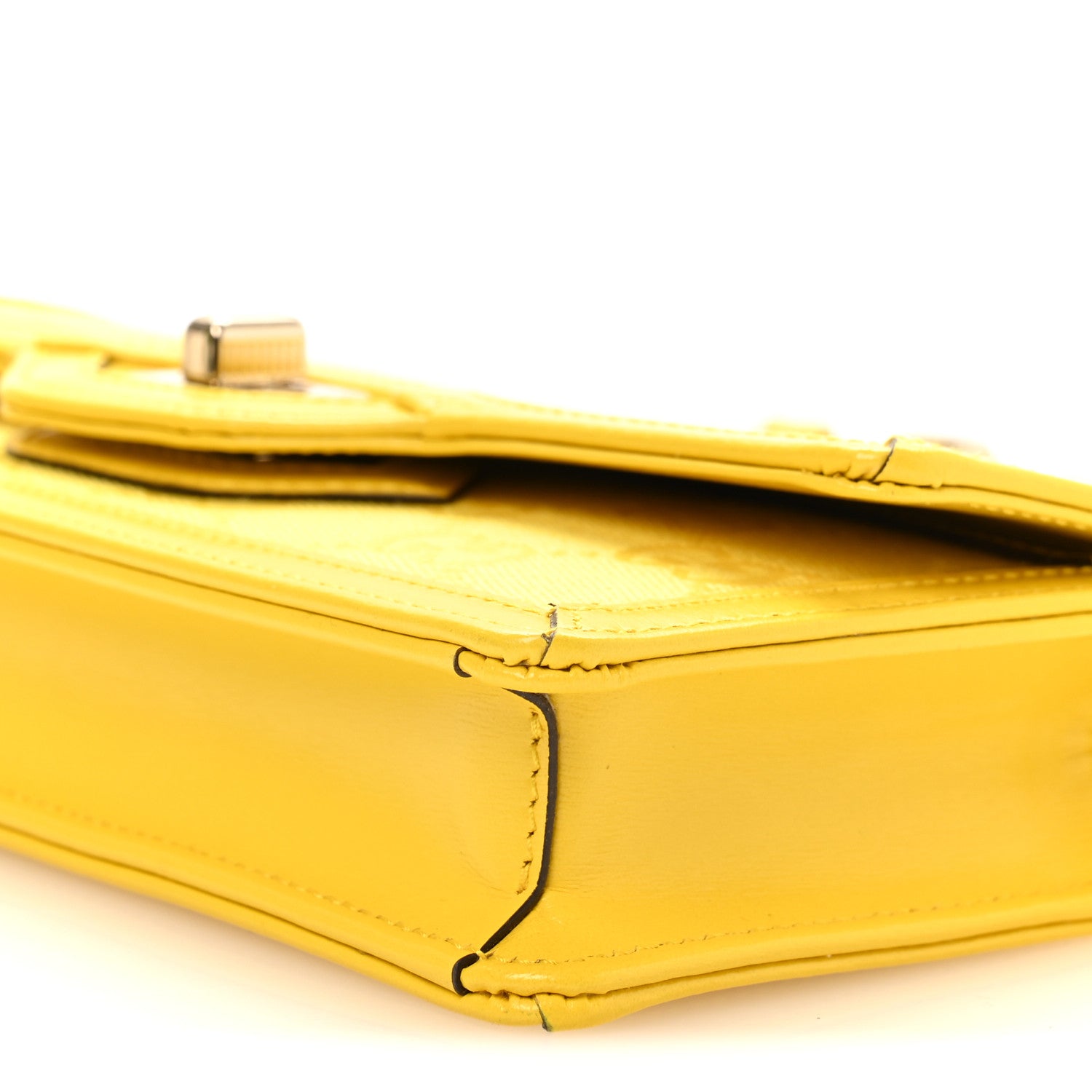 Gucci GG Monogram Scratch Lux Calfskin Mini Luce Shoulder Bag Yellow 10 of 10