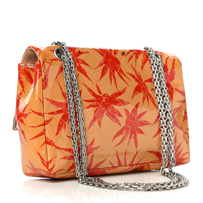 Chanel Patent Quilted Floral Printed 2.55 Reissue 225 Flap Orange 3 of 17