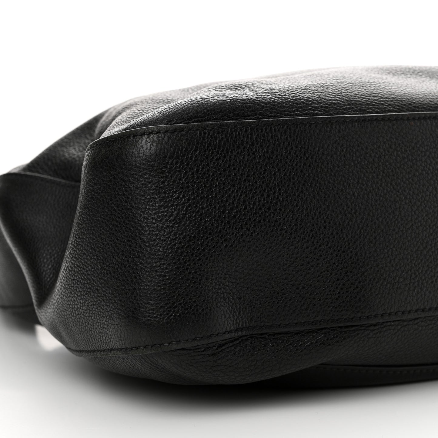 Vitello Daino Medium Pocket Hobo Bag Black