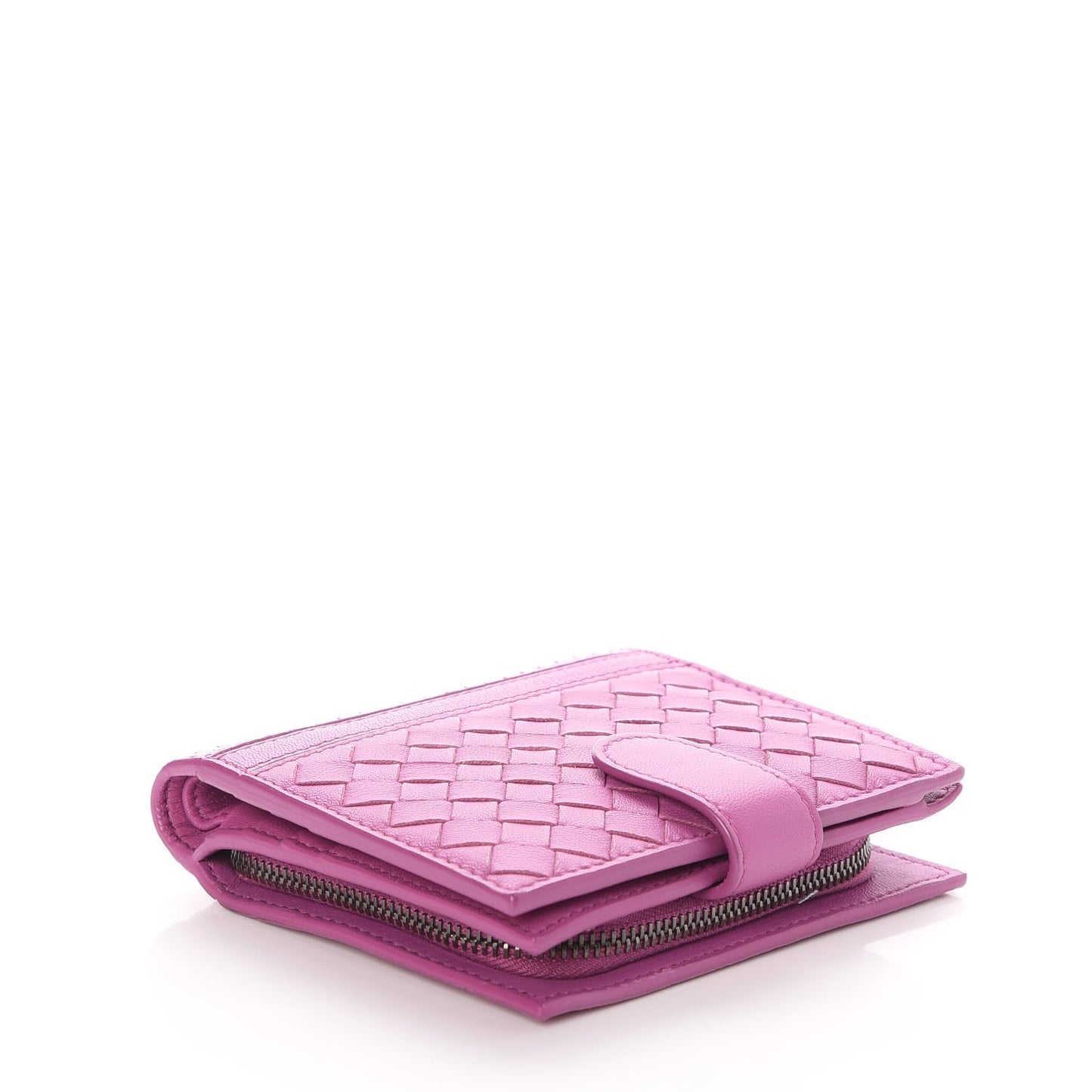 Nappa Ayers Madras Intrecciato Mini Wallet Peony
