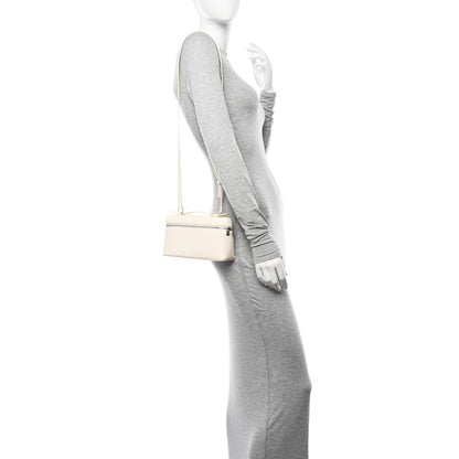Loro Piana Grained Calfskin L19 Extra Pocket Pouch Whisper White 2 of 9