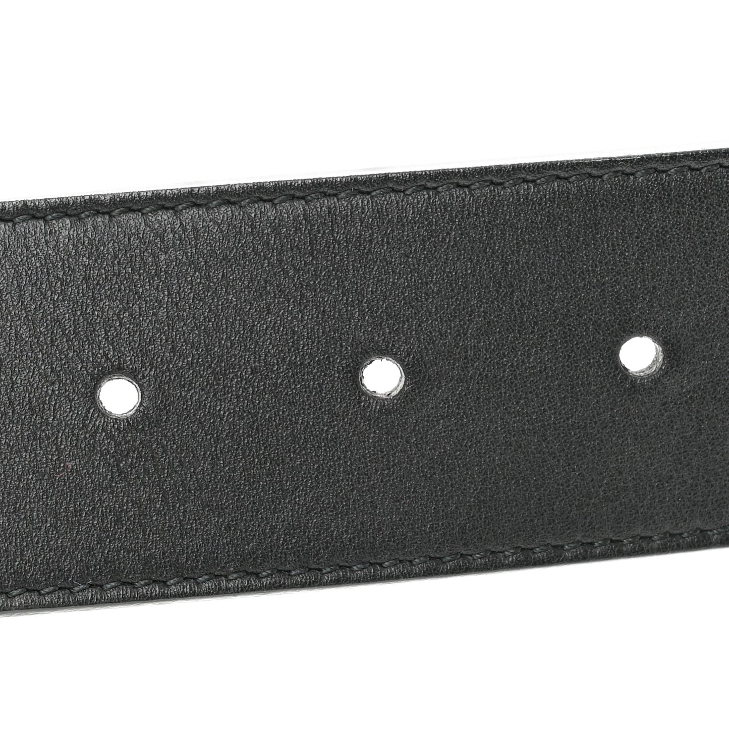 Moon Calfskin Pearl Double G 40mm Belt 90 36 Black Cream