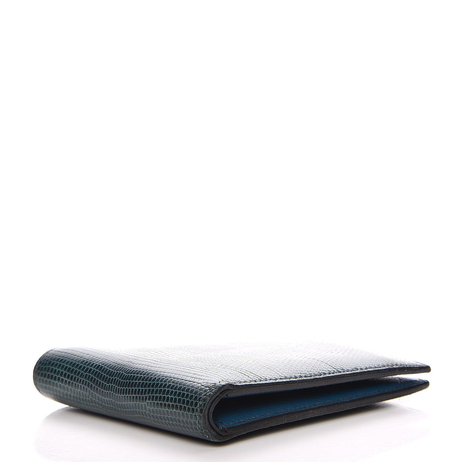 Hermes Lizard Niloticus Citizen Wallet Bleu 4 of 9