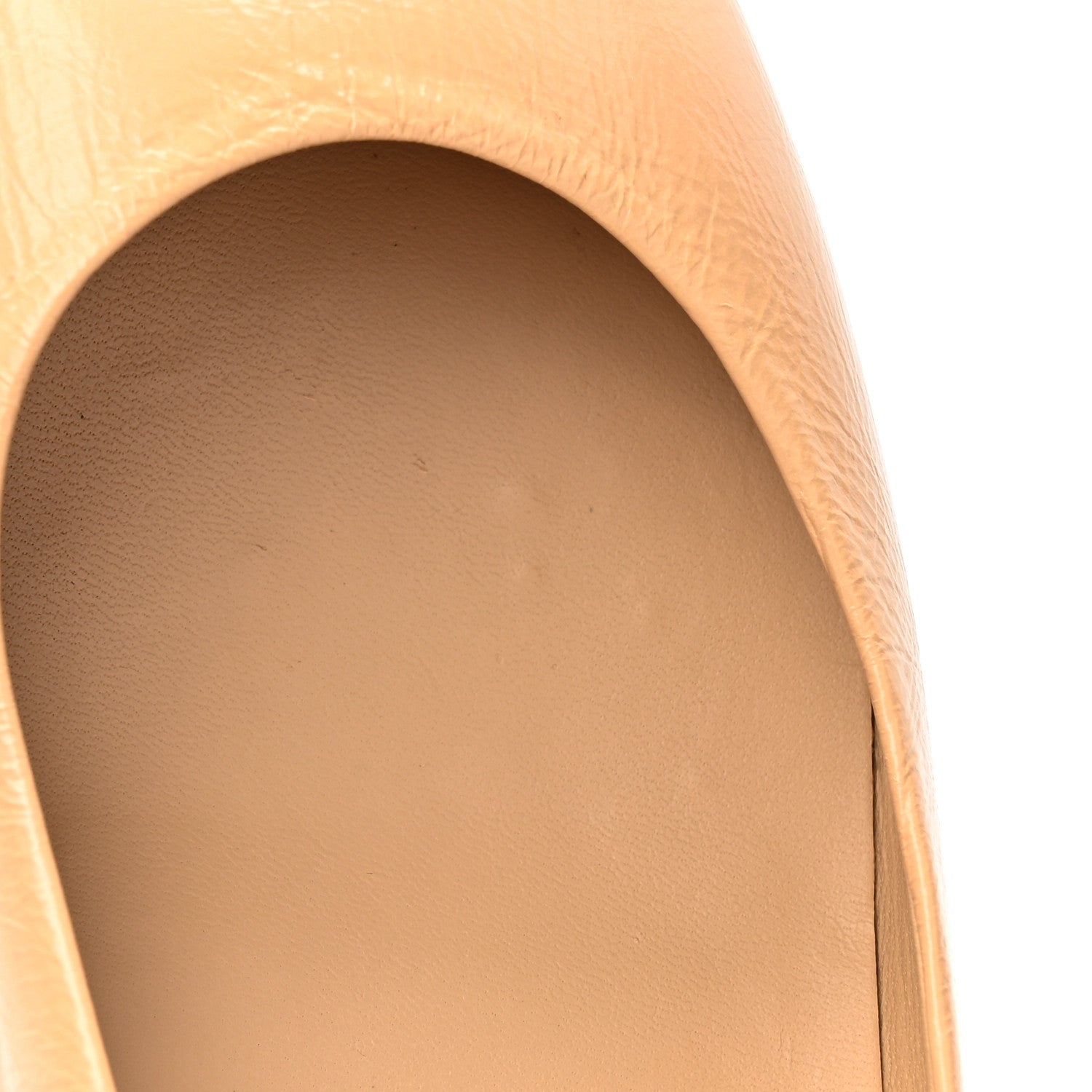 Chanel Lambskin Patent Cap Toe CC Ballerina Flats 37.5 Beige Black 9 of 11