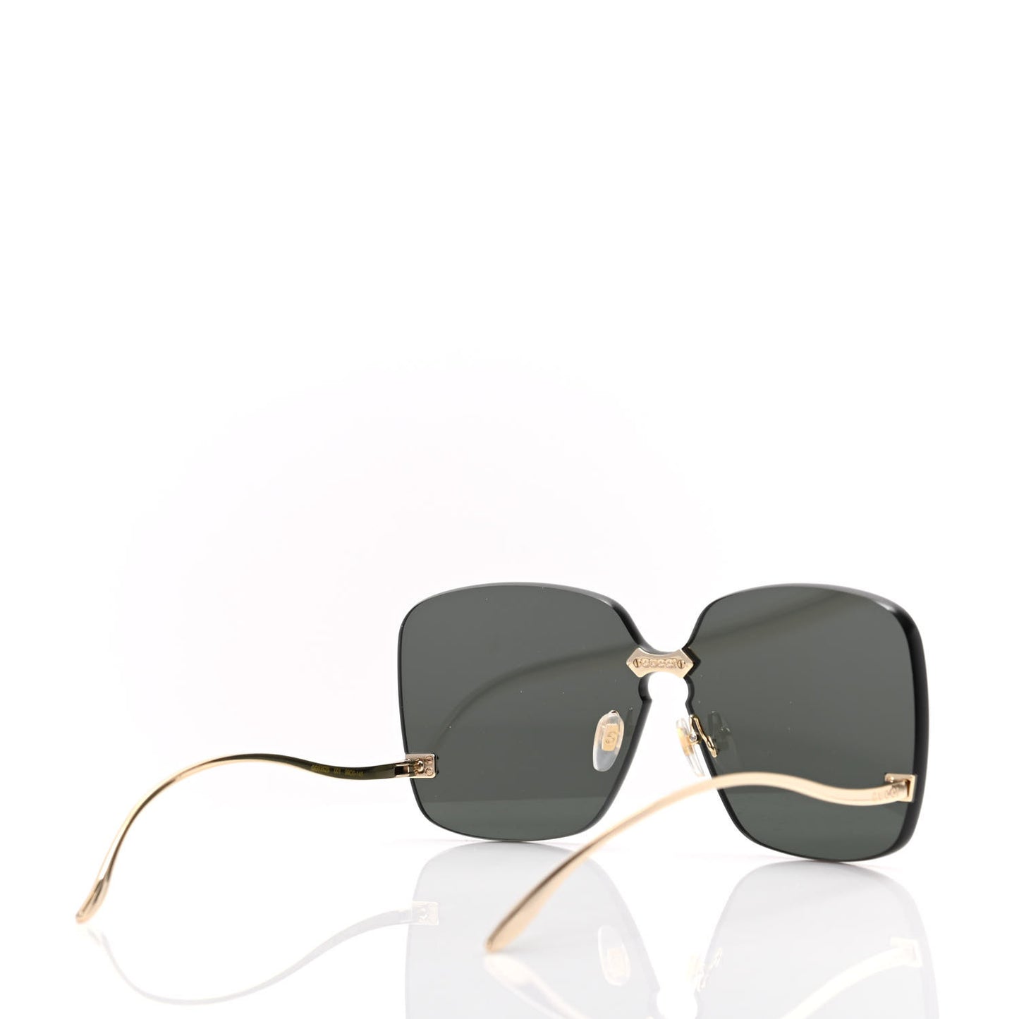 Metal Rimless Sunglasses GG0352S Gold