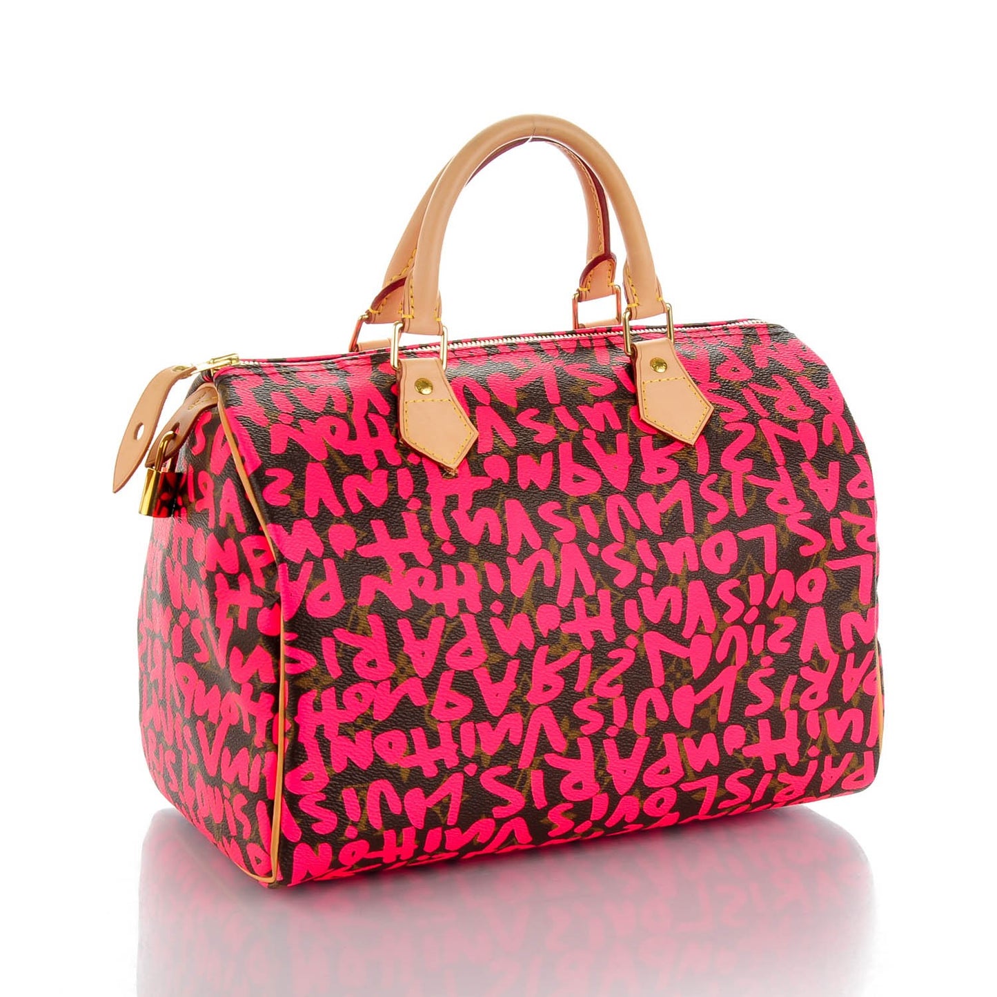 Monogram Graffiti Speedy 30 Fuchsia