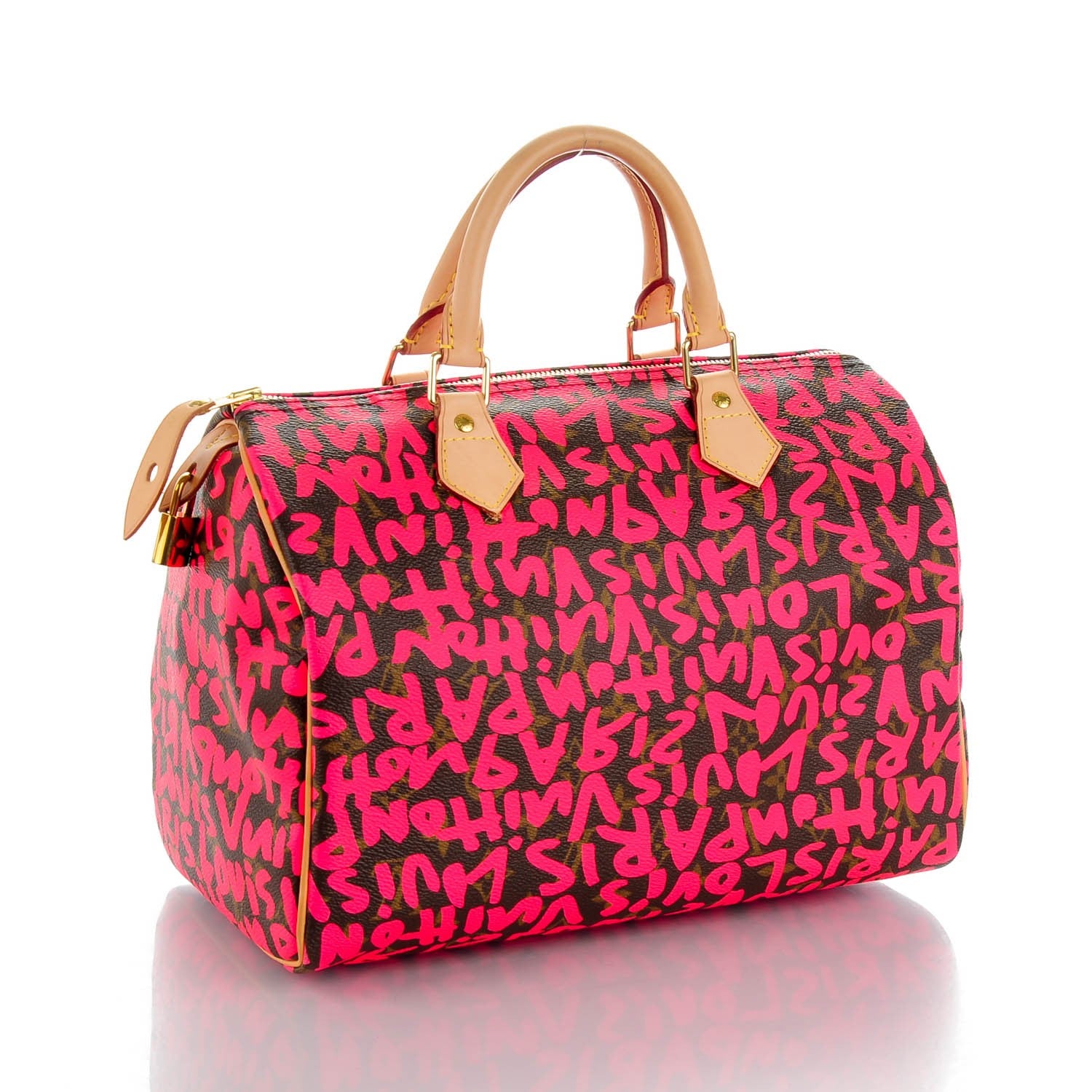 Louis Vuitton Monogram Graffiti Speedy 30 Fuchsia 3 of 7