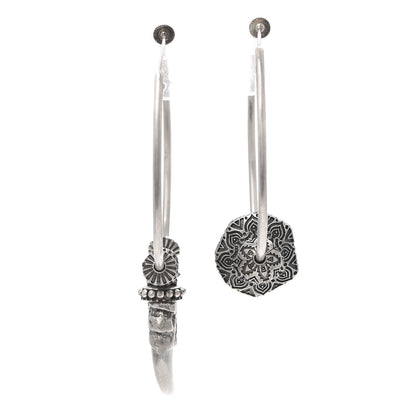 Gucci Sterling Silver Anger Forest Mismatched Hoop Earrings 1 of 6