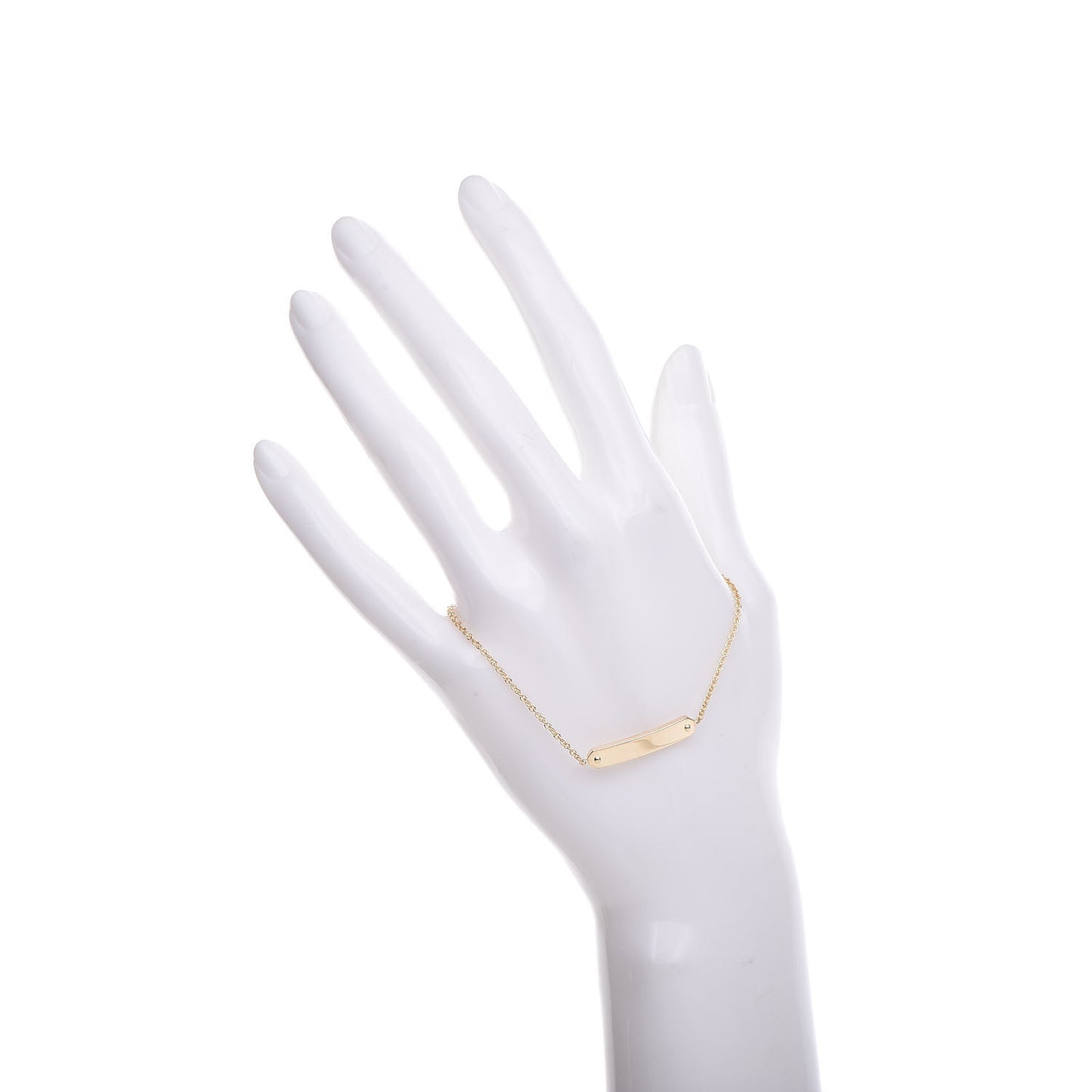 18K Yellow Gold Small Tag Chain Bracelet