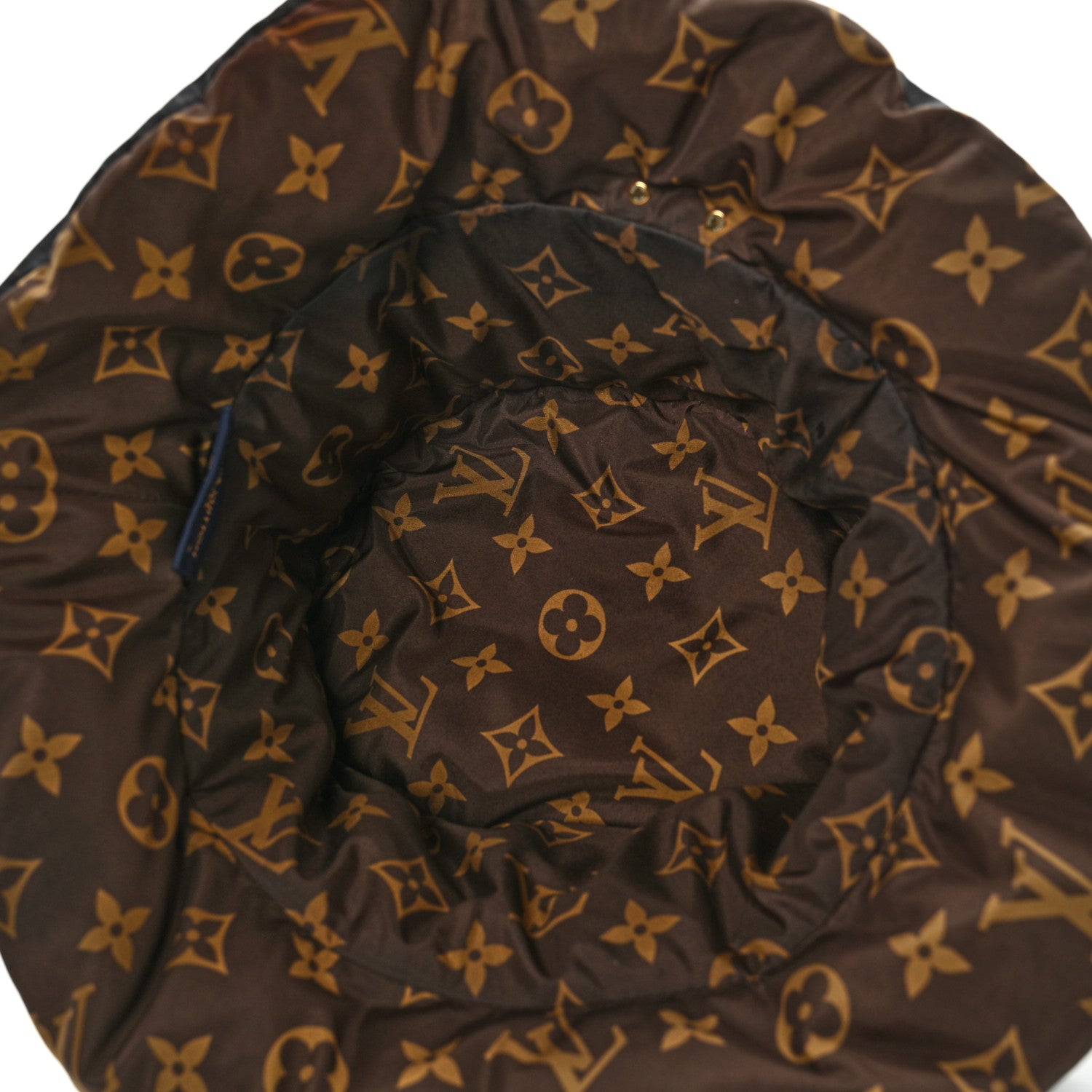 Louis Vuitton Nylon Monogram Reversible Pillow Bob Bucket Hat M Brown Black 8 of 9