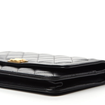 Chanel Lambskin Quilted Boy Wallet On Chain WOC Black 7 of 15