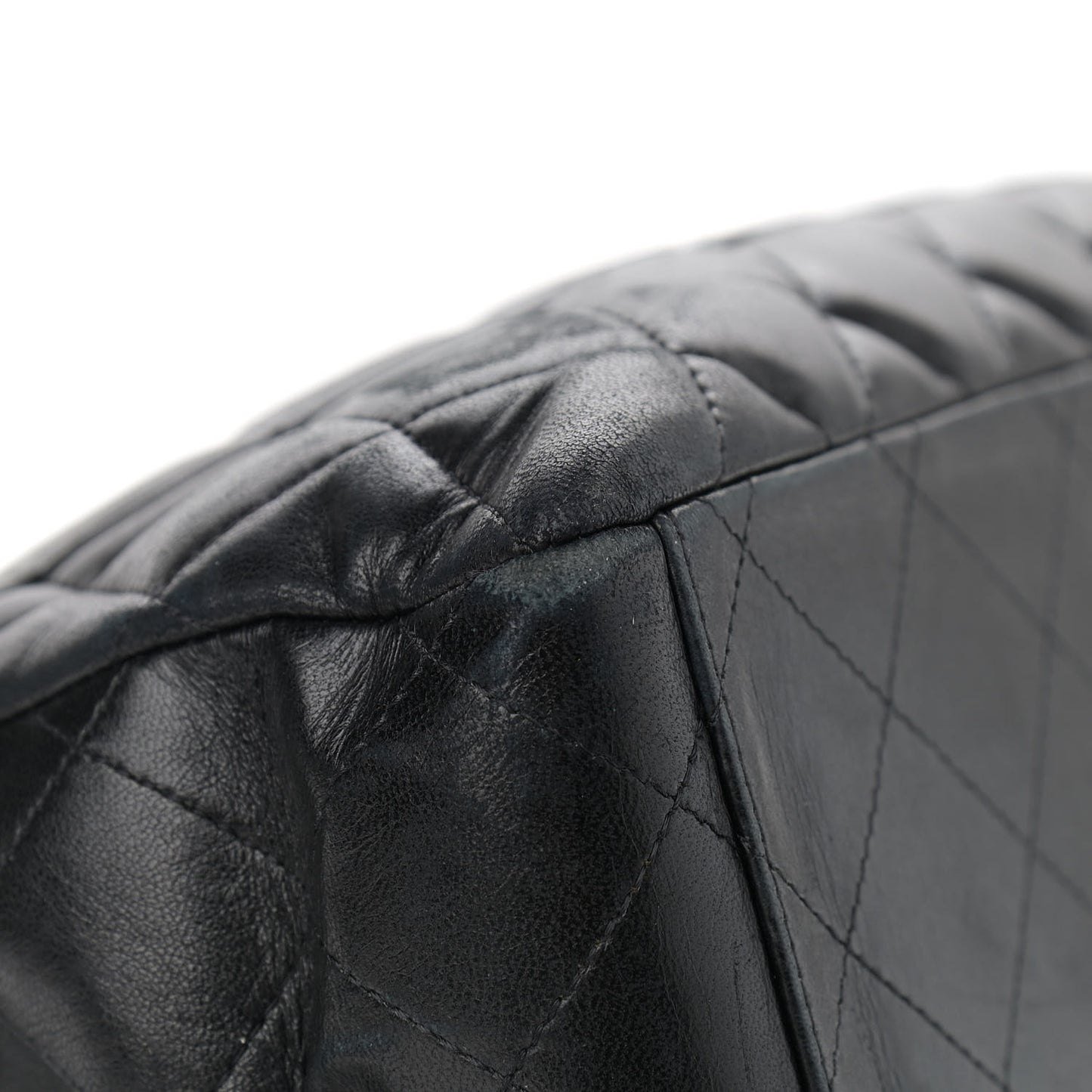 Lambskin Quilted Maxi Single Flap Black