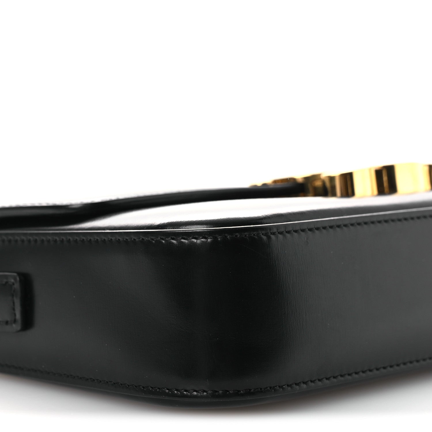 Celine Shiny Calfskin Triomphe Shoulder Bag Black 10 of 13