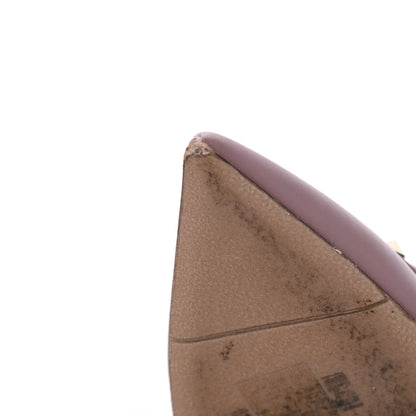 Valentino Garavani Calfskin Nappa Rockstud Ankle Strap 100mm Pumps 35 Grey Pink Poudre 12 of 18