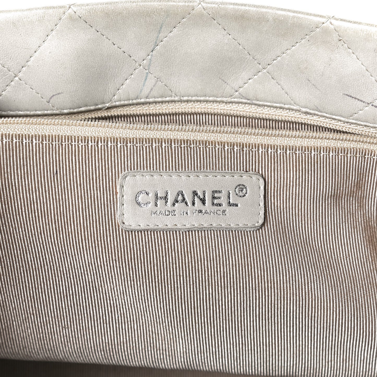 Lambskin Quilted CC Tote Grey
