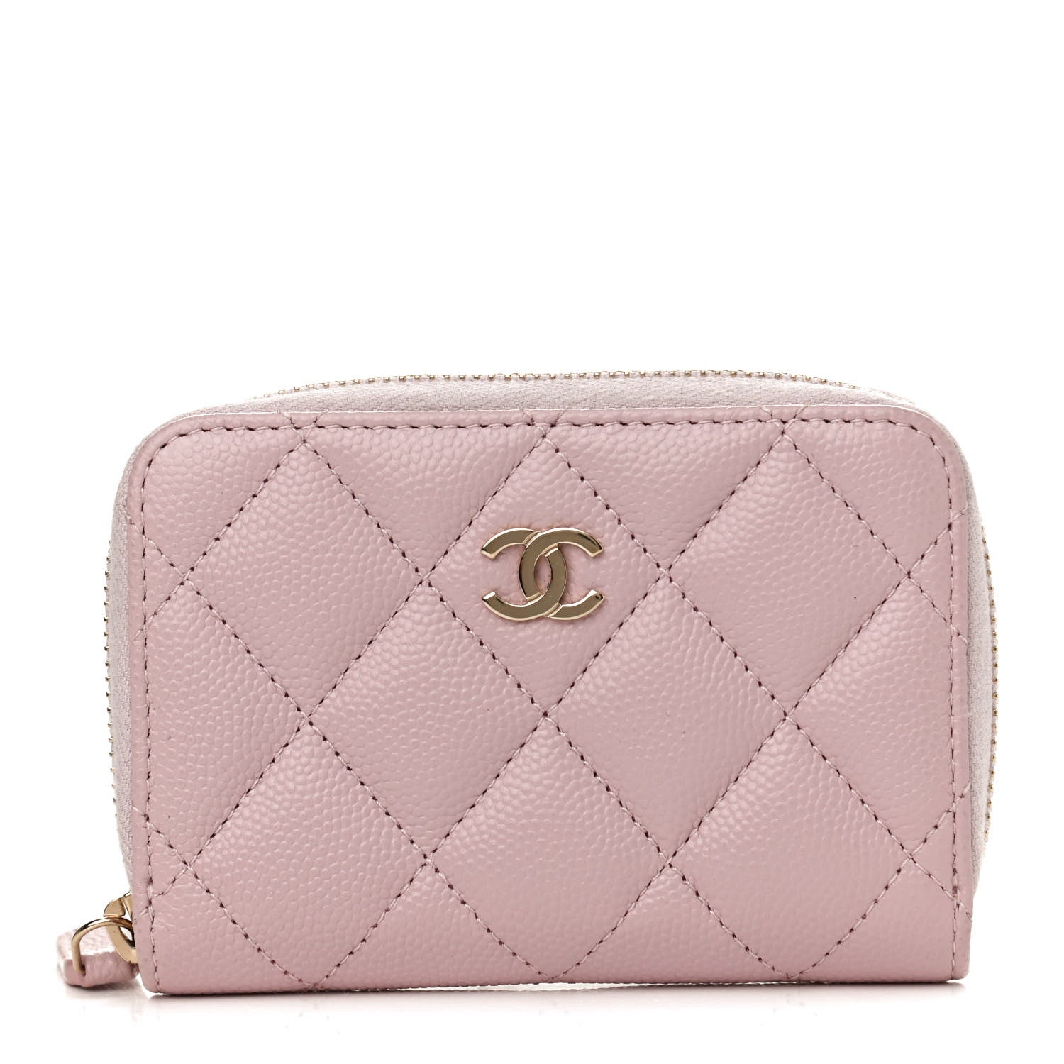 Chanel Caviar Quilted Zip Coin Purse Light Pink 1 of 13