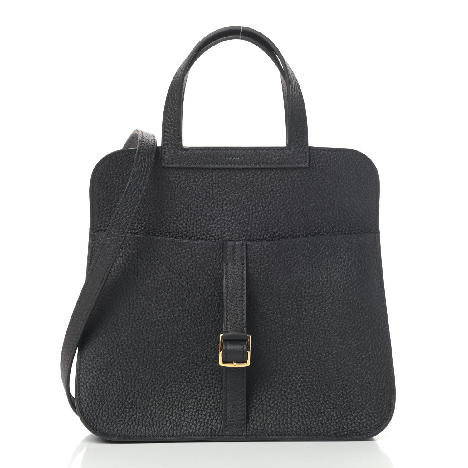 Hermes Taurillon Clemence Halzan 25 Black 2 of 7