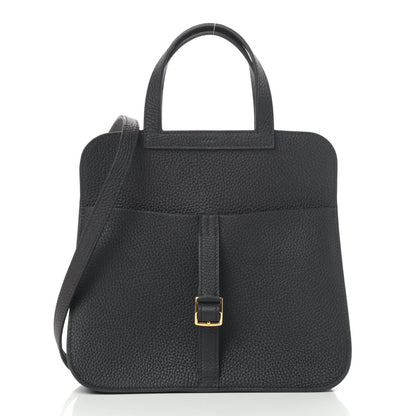 Hermes Taurillon Clemence Halzan 25 Black 2 of 7