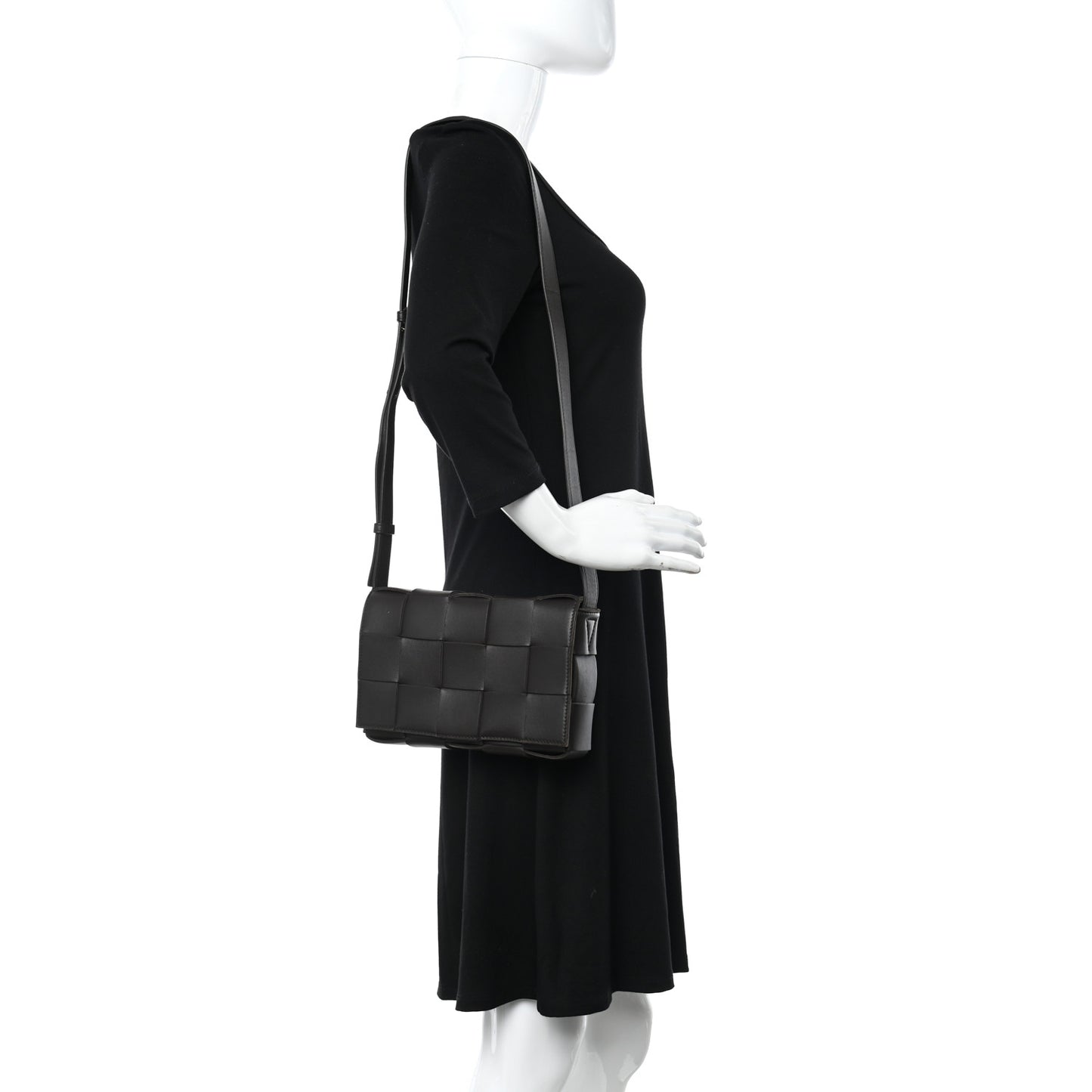 Lambskin Maxi Intrecciato Cassette Crossbody Bag Fondant