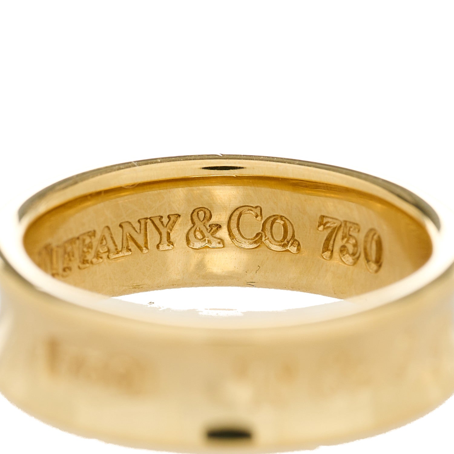 Tiffany 18K Yellow Gold 1837 Band Ring 53 6.25 7 of 8