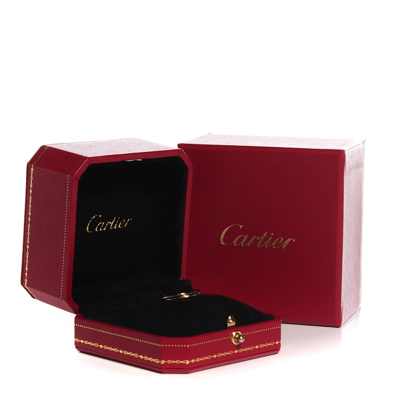 Cartier 18K Pink Yellow White Gold Extra Small Trinity Ring 50 5.25 6 of 6