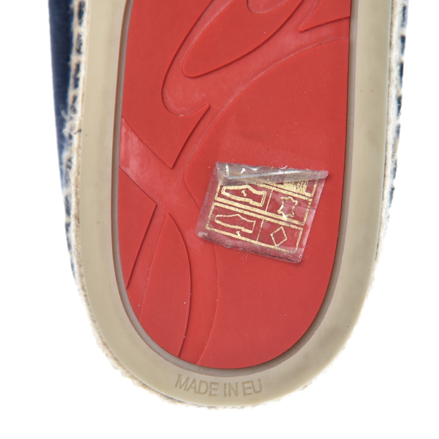 Christian Louboutin Velvet Nanou Orlato Espadrilles 41 Navy Gold 9 of 9