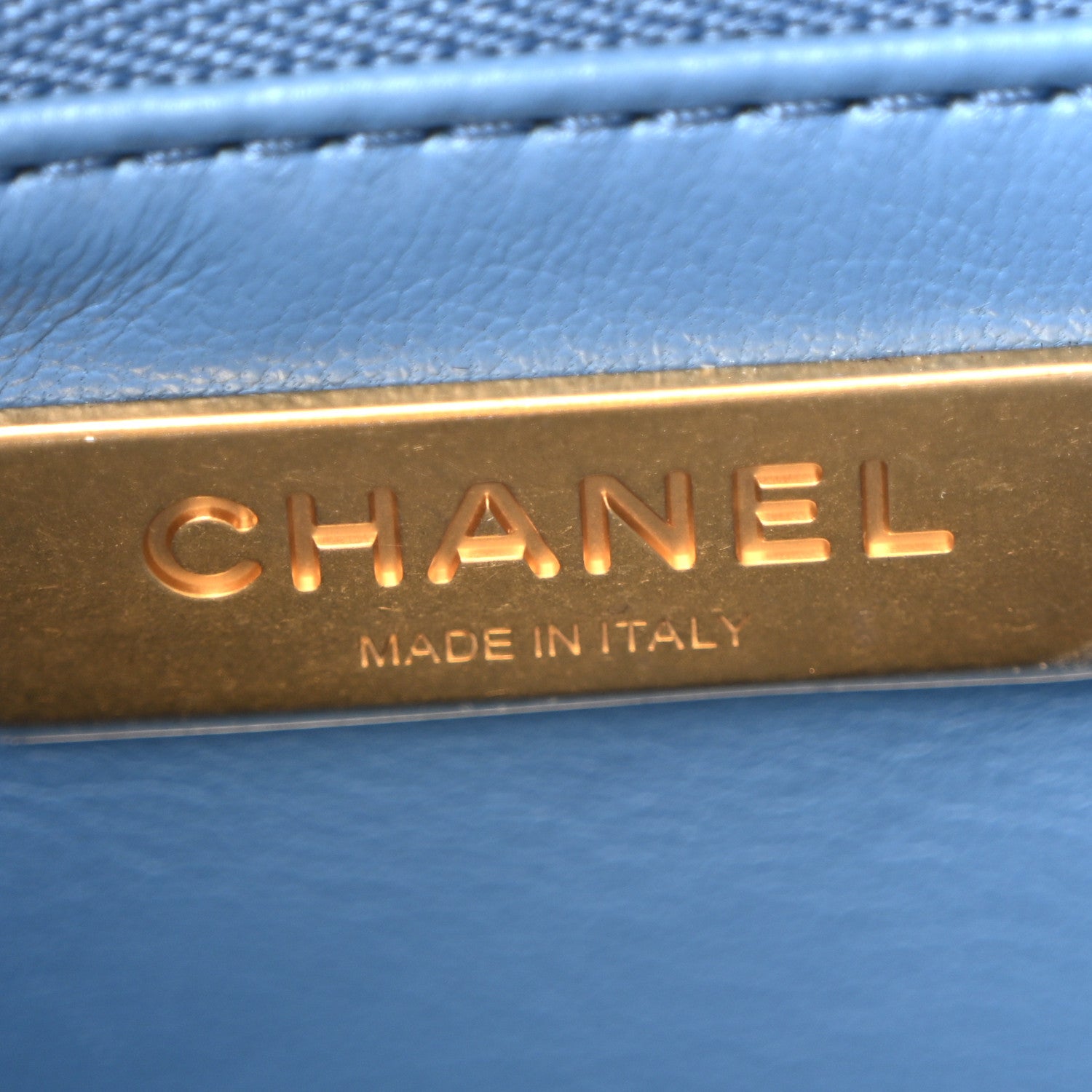 Chanel Calfskin Suede Quilted Mini 31 Shopping Bag Blue 6 of 10