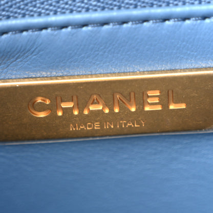 Chanel Calfskin Suede Quilted Mini 31 Shopping Bag Blue 6 of 10