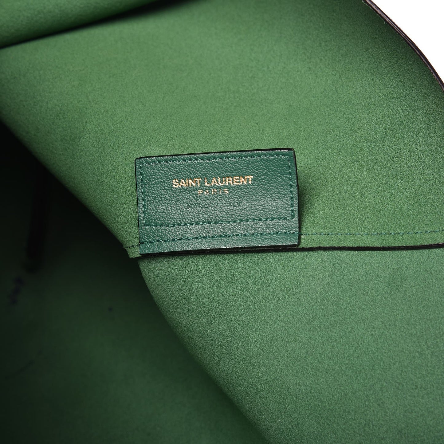 Calfskin Large Shopping Tote Emerald Green