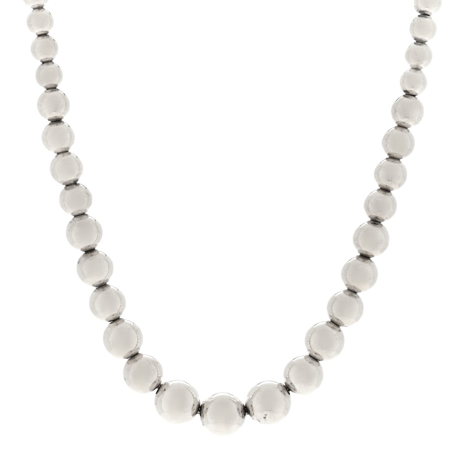 Tiffany Sterling Silver HardWear Graduated Ball Necklace 1 of 4