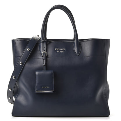 Prada City Calf Tote With Studded Strap Baltico 1 of 10