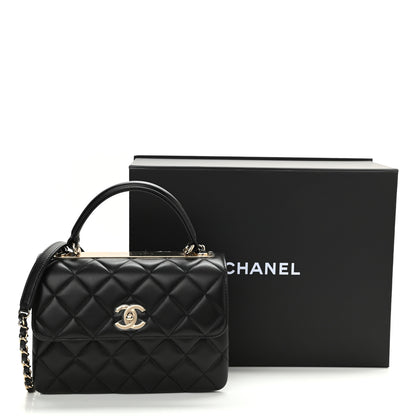 Chanel Lambskin Quilted Small Trendy CC Dual Handle Flap Bag Black 11 of 11